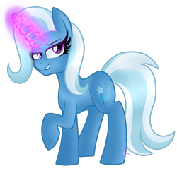 Size: 2025x1961 | Tagged: safe, artist:daringashia, derpibooru import, trixie, pony, unicorn, magic, smiling, smirk, solo