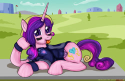 Size: 1024x663 | Tagged: safe, artist:ladyanidraws, princess cadance, alicorn, pony, clothes, jersey, solo, tongue out