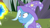 Size: 1280x720 | Tagged: safe, derpibooru import, screencap, trixie, bee, flash bee, pony, a horse shoe-in, cape, clothes, faic, female, hat, mare, shrunken pupils, trixie's cape, trixie's hat