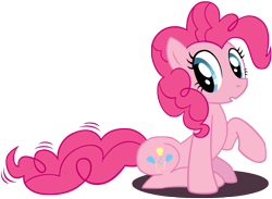 Size: 4000x2920 | Tagged: safe, artist:bronybiscuitbites, pinkie pie, earth pony, pony, feeling pinkie keen, simple background, solo, transparent background, twitch, twitchy tail, vector