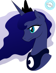 Size: 5000x6491 | Tagged: safe, artist:kp-shadowsquirrel edits, artist:vectorpone, princess luna, alicorn, pony, absurd resolution, portrait, simple background, solo, transparent background, vector