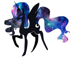 Size: 1121x882 | Tagged: safe, artist:gigifeh, princess luna, alicorn, pony, silhouette, simple background, solo