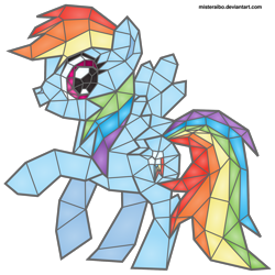 Size: 1800x1800 | Tagged: safe, artist:misteraibo, rainbow dash, pegasus, pony, simple background, stained glass, transparent background, vector