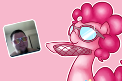 Size: 500x333 | Tagged: safe, artist:pinkieinprivate, pinkie pie, earth pony, pony, fishnet stockings, pinkie pies private party, sunglasses, tumblr