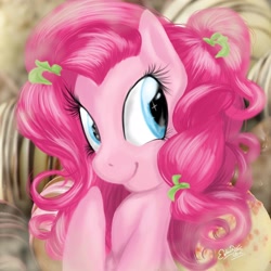 Size: 1600x1600 | Tagged: safe, artist:my-magic-dream, pinkie pie, pony, alternate hairstyle, female, happy, mare, smiling, solo