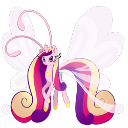 Size: 1500x1500 | Tagged: safe, artist:uncertainstardust, princess cadance, breezie, breeziefied, simple background, solo, species swap, transparent background