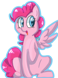 Size: 1142x1520 | Tagged: dead source, safe, artist:bunny789, pinkie pie, pegasus, pony, pegasus pinkie pie, race swap