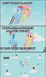 Size: 500x831 | Tagged: safe, fluttershy, rainbow dash, pegasus, pony, animal, comic, pet