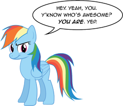 Size: 848x729 | Tagged: safe, artist:computersherpa, rainbow dash, pegasus, pony, awesome, blue mane, female, mare, multicolored mane