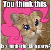 Size: 164x160 | Tagged: safe, pinkie pie, earth pony, pony, grafics cat, reaction image, starecat, vulgar