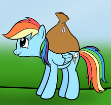 Size: 219x207 | Tagged: safe, artist:mr-1, edit, rainbow dash, pegasus, pony, money, rainbow dosh, smiling, solo