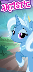 Size: 172x372 | Tagged: safe, derpibooru import, idw, trixie, artistic, gameloft, meme, wow! glimmer