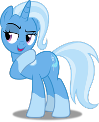 Size: 2029x2509 | Tagged: safe, artist:dashiesparkle, derpibooru import, edit, editor:slayerbvc, trixie, pony, unicorn, no second prances, female, mare, raised hoof, simple background, socks (coat marking), solo, transparent background, vector, vector edit