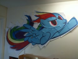 Size: 1032x774 | Tagged: safe, artist:mottsthedreamer, rainbow dash, pegasus, pony, mosaic, paper, photo, solo