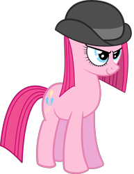 Size: 6227x8072 | Tagged: dead source, safe, artist:lockiesajt, pinkie pie, earth pony, pony, a clockwork orange, absurd resolution, hat, parody, pinkamena diane pie, simple background, solo, transparent background