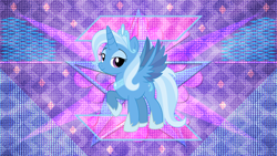 Size: 3840x2160 | Tagged: artist needed, safe, artist:laszlvfx, derpibooru import, edit, trixie, alicorn, alicornified, female, looking at you, mare, race swap, smiling, solo, trixiecorn, wallpaper, wallpaper edit