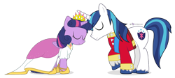 Size: 1160x520 | Tagged: safe, artist:dm29, shining armor, twilight sparkle, twilight sparkle (alicorn), alicorn, pony, unicorn, bowing, clothes, duo, female, formal, male, mare, simple background, transparent background