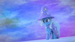 Size: 3840x2160 | Tagged: safe, artist:skyliamontage, derpibooru import, trixie, pony, 3d, blender, cute, diatrixes, female, solo