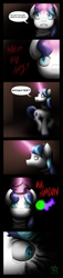 Size: 439x1920 | Tagged: safe, king sombra, shining armor, pony, umbrum, unicorn, comic, dark magic, magic, shadows, solo, sombra eyes