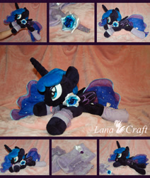 Size: 3008x3540 | Tagged: safe, artist:lanacraft, princess luna, accessories, beanie (plushie), irl, photo, plushie