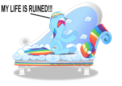 Size: 1024x723 | Tagged: safe, artist:aleximusprime, rainbow dash, pegasus, pony, drama queen, fainting couch, simple background, sofa, solo, transparent background