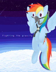 Size: 4500x5800 | Tagged: safe, artist:quiet-victories, rainbow dash, pegasus, pony, absurd resolution, mask, oxygen mask, space