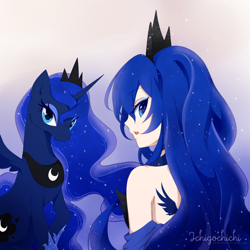 Size: 812x812 | Tagged: safe, artist:ichigochichi, princess luna, human, human ponidox, humanized, self ponidox