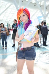 Size: 640x960 | Tagged: safe, artist:dooplissshinigami, daring do, rainbow dash, human, book, cosplay, irl, irl human, photo