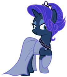 Size: 832x960 | Tagged: safe, artist:blah23z, edit, princess luna, rarity, pony, unicorn, fancy, palette swap, recolor, simple background, solo, transparent background, vector