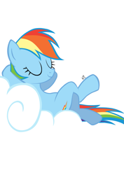 Size: 745x1053 | Tagged: safe, artist:katze2012, rainbow dash, pegasus, pony, simple background, sleeping, vector, white background