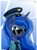 Size: 2000x2693 | Tagged: safe, artist:creativitybox18, princess luna, alicorn, pony, bust, looking at you, police uniform, portrait, smiling, solo, sunglasses