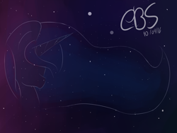 Size: 4000x3000 | Tagged: safe, artist:cherryberryshine, princess luna, alicorn, pony, constellation, female, horn, mare, night