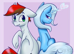 Size: 1024x748 | Tagged: safe, artist:yoshiyoshi700, derpibooru import, trixie, oc, pony, canon x oc