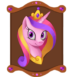 Size: 1000x1009 | Tagged: safe, artist:shira-hedgie, princess cadance, alicorn, pony, female, horn, portrait, solo