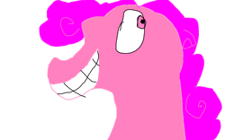 Size: 1152x720 | Tagged: safe, pinkie pie, earth pony, pony, female, grin, mare, ms paint, pink coat, pink mane, solo