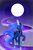 Size: 2000x3000 | Tagged: safe, artist:fourfootedpidgeon, princess luna, alicorn, pony, dream walker luna, dreamscape, magic, moon, raised hoof, solo, stars