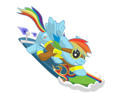 Size: 1456x1068 | Tagged: safe, artist:nun2artzy, rainbow dash, pegasus, pony, goggles, simple background, snowboard, transparent background