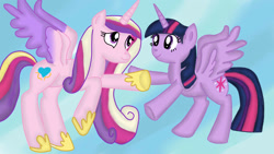 Size: 1280x720 | Tagged: safe, artist:jbond, princess cadance, twilight sparkle, twilight sparkle (alicorn), alicorn, pony, female, mare