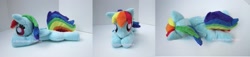 Size: 1575x357 | Tagged: safe, artist:catnapcaps, rainbow dash, beanie (plushie), irl, photo, plushie, solo, squeaky