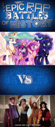 Size: 442x1024 | Tagged: safe, princess cadance, princess celestia, princess luna, twilight sparkle, twilight sparkle (alicorn), alicorn, pony, alicorn tetrarchy, donato di niccolò di betto bardi, epic rap battles of history, exploitable meme, female, leonardo da vinci, mare, meme, michelangelo buonarroti, raffaello sanzio, rhett and link, smosh