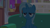 Size: 1280x720 | Tagged: safe, derpibooru import, screencap, trixie, pony, unicorn, student counsel, female, frown, lidded eyes, mare, sitting, sofa, solo, trixie is not amused, unamused