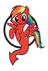 Size: 400x590 | Tagged: safe, artist:doctorxfizzle, rainbow dash, pegasus, pony, hockey, logo, new jersey devils, nhl, parody