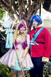 Size: 3648x5472 | Tagged: safe, artist:mintyblitzz, princess cadance, shining armor, human, cosplay, female, irl, irl human, katsucon, photo, staff