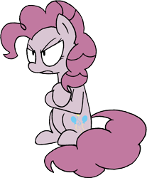 Size: 1076x1297 | Tagged: safe, artist:strangiesleepy, pinkie pie, earth pony, pony, angry, discorded, female, mare, pink coat, pink mane
