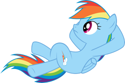 Size: 4895x3253 | Tagged: safe, artist:baumkuchenpony, rainbow dash, pegasus, pony, absurd resolution, relaxing, simple background, solo, transparent background, vector