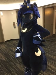 Size: 600x800 | Tagged: safe, artist:kolshica, princess luna, human, babscon, babscon 2016, clothes, cosplay, costume, cute, fursuit, irl, irl human, photo, solo