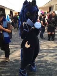 Size: 600x800 | Tagged: safe, artist:kolshica, princess luna, human, babscon, babscon 2016, clothes, cosplay, costume, cute, fursuit, irl, irl human, photo, solo