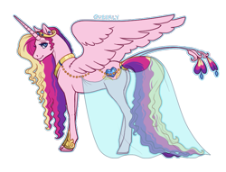 Size: 769x588 | Tagged: safe, artist:queerly, princess cadance, alicorn, horse, pony, realistic, solo