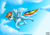 Size: 1600x1131 | Tagged: safe, artist:dragonfunk7, rainbow dash, pegasus, pony, blue mane, female, mare, multicolored mane