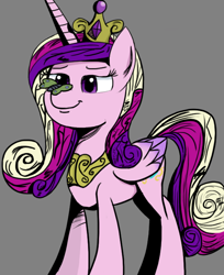 Size: 568x697 | Tagged: safe, artist:flutteriot, princess cadance, alicorn, butterfly, pony, female, horn, solo